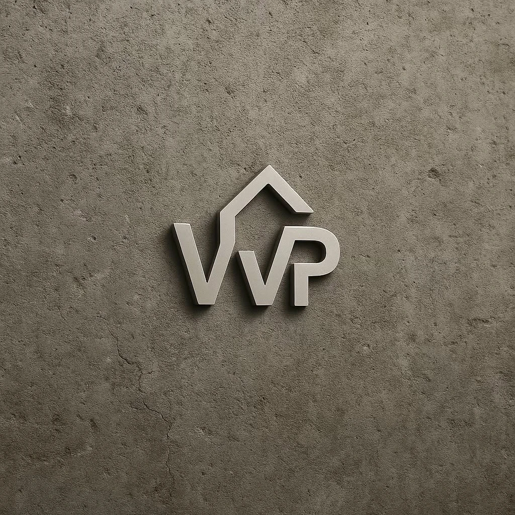 Srebrne logo WP na surowej betonowej ścianie